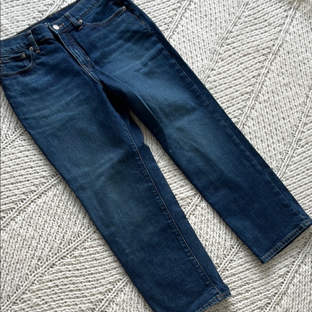 JCREW Classic Straight Denim Jeans 29P 29 Petite Medium Wash